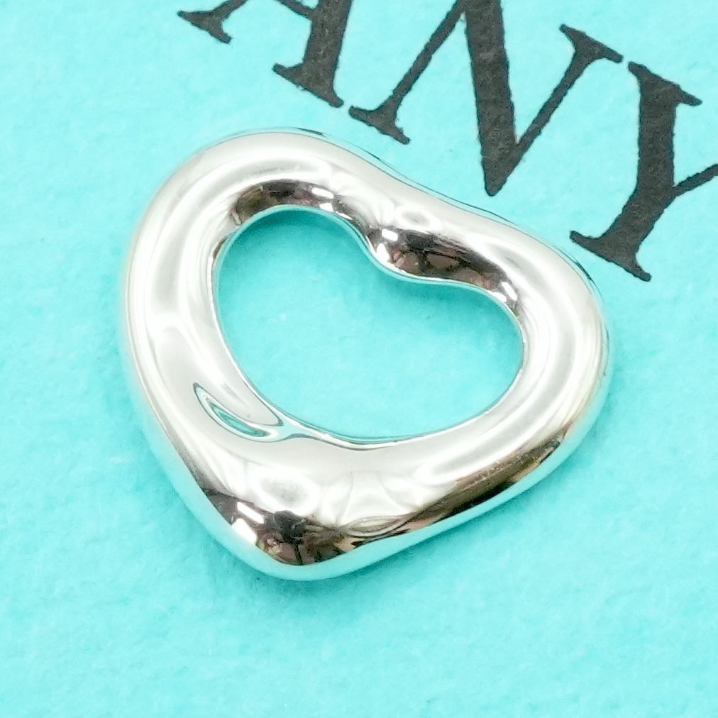 TIFFANY&Co. 極美品 11mm 人気 オープンハート ネックレス Ag925 極美