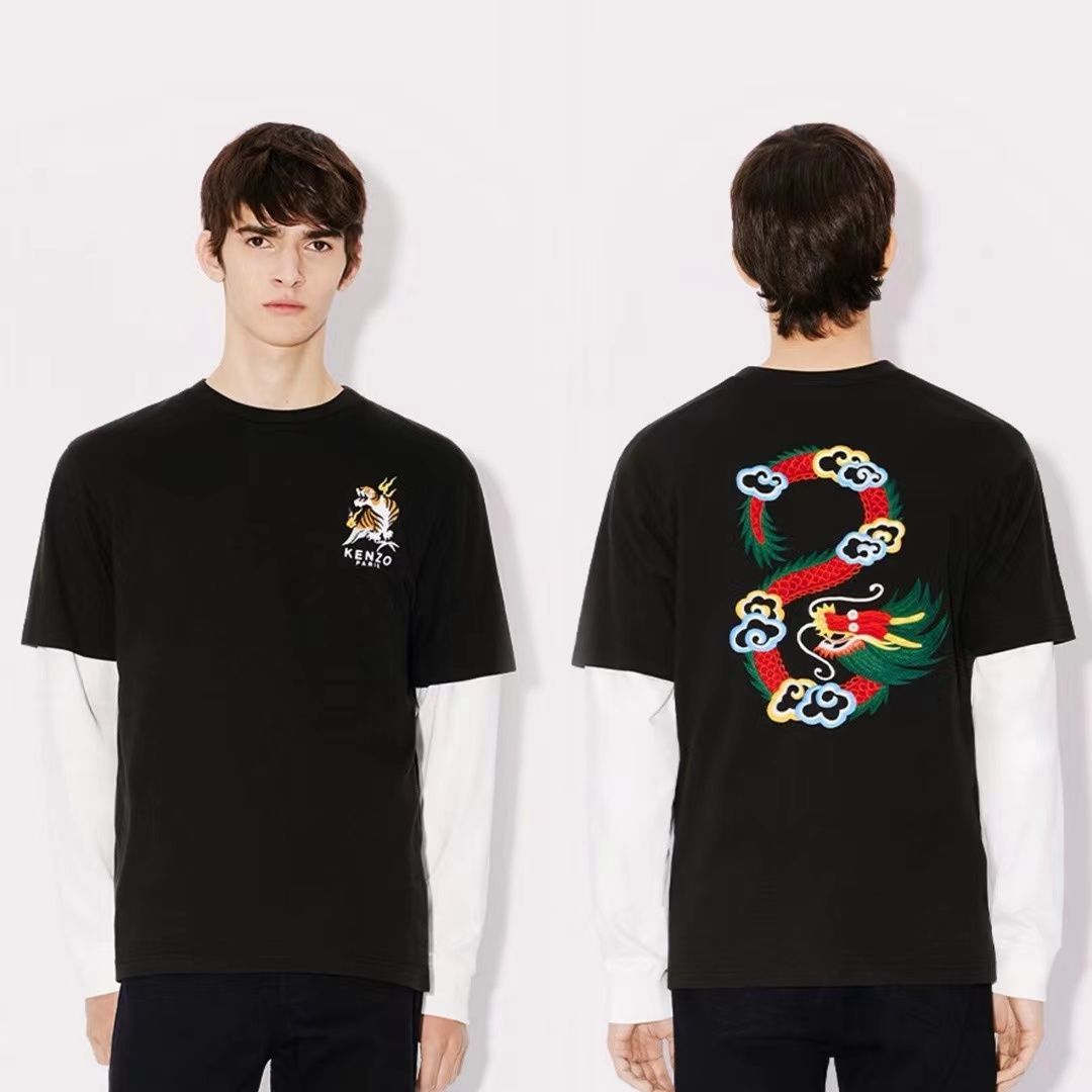 美品✨✨【KENZO】'YEAR OF THE DRAGON' エンブロイダリー クラシック Tシャツ