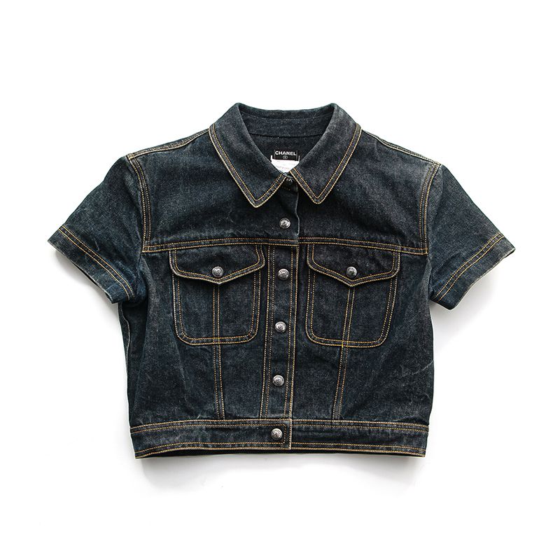 CHANEL シャネル ジャケット ココボタン デニム トップス - メルカリ 