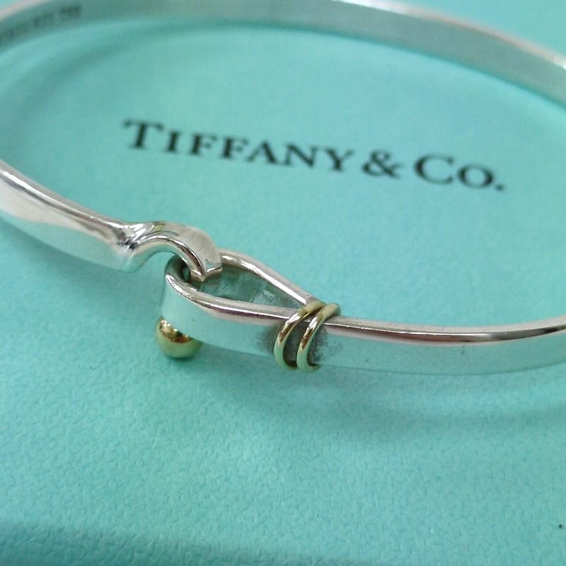 TIFFANY ティファニー フックアンドアイ コンビ バングル SV925 750