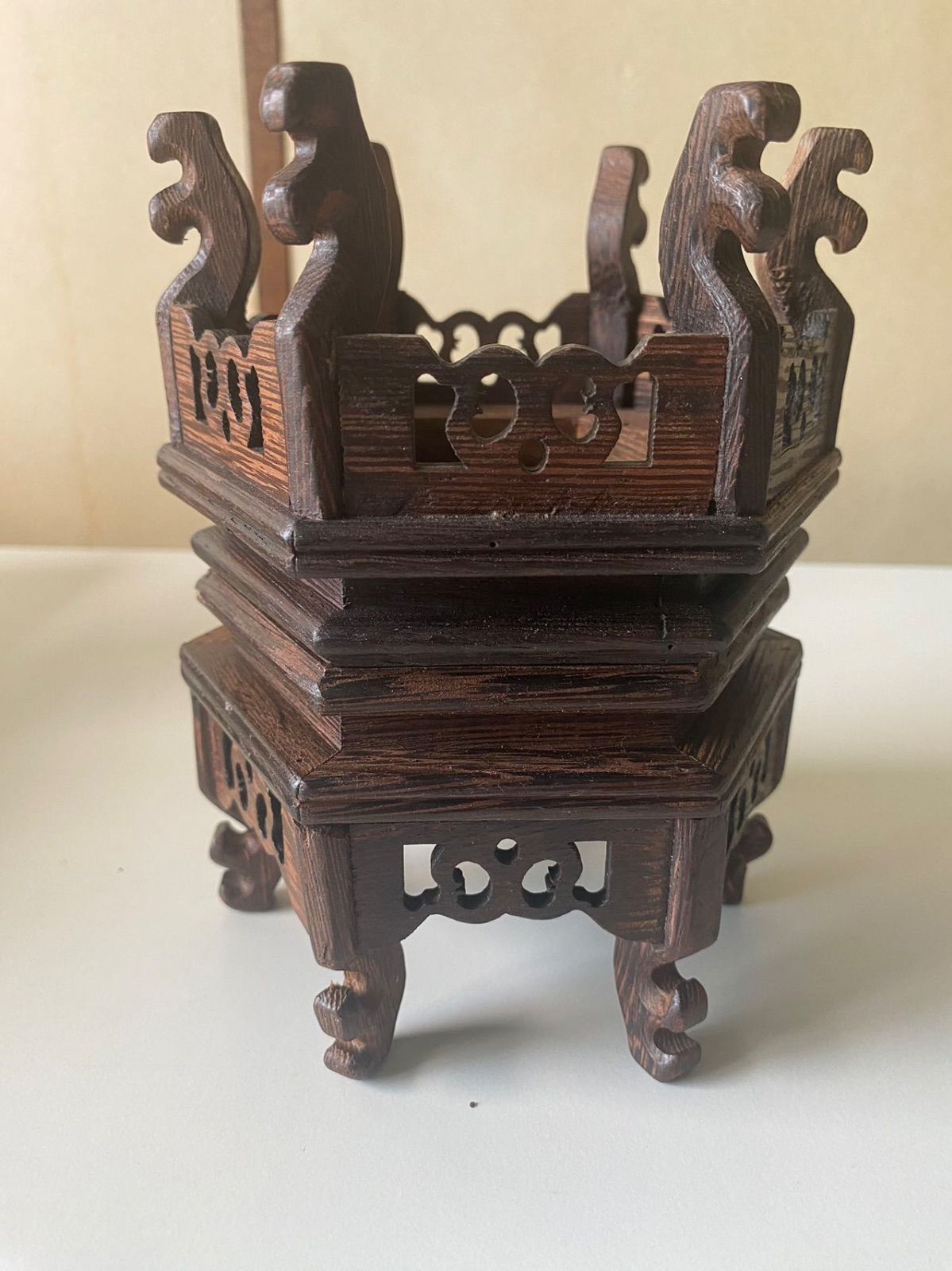 ハンドメイド 仏像 六角形台座 ハンドメイド 仏像 六角形台座