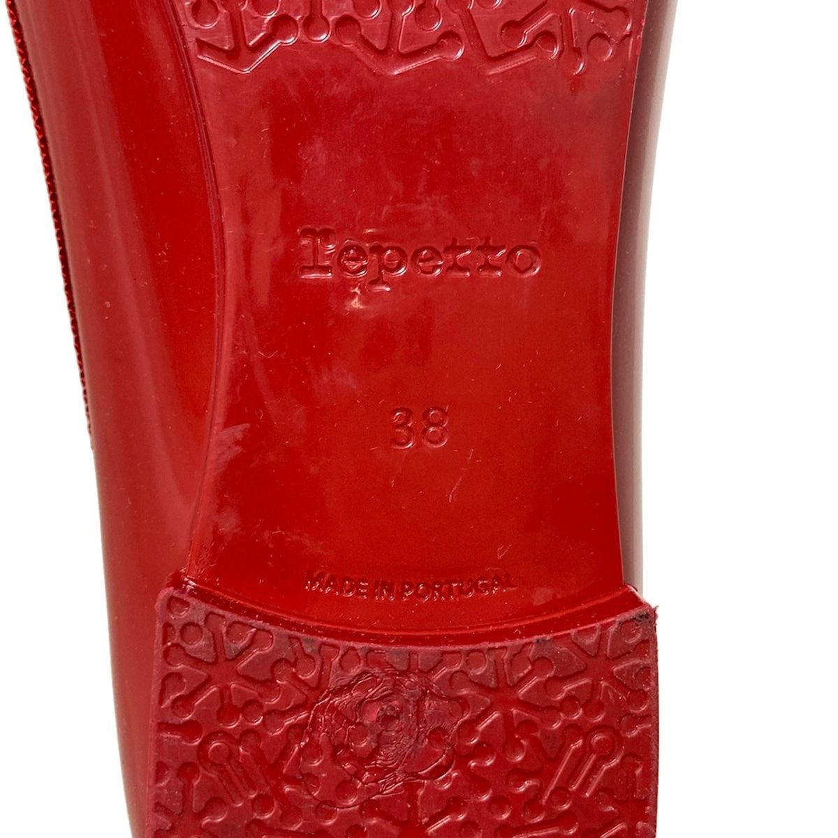  repetto レペット フラットシューズ 38 レディース - レッド リボン フラットシューズ バレエシューズ パンプス
