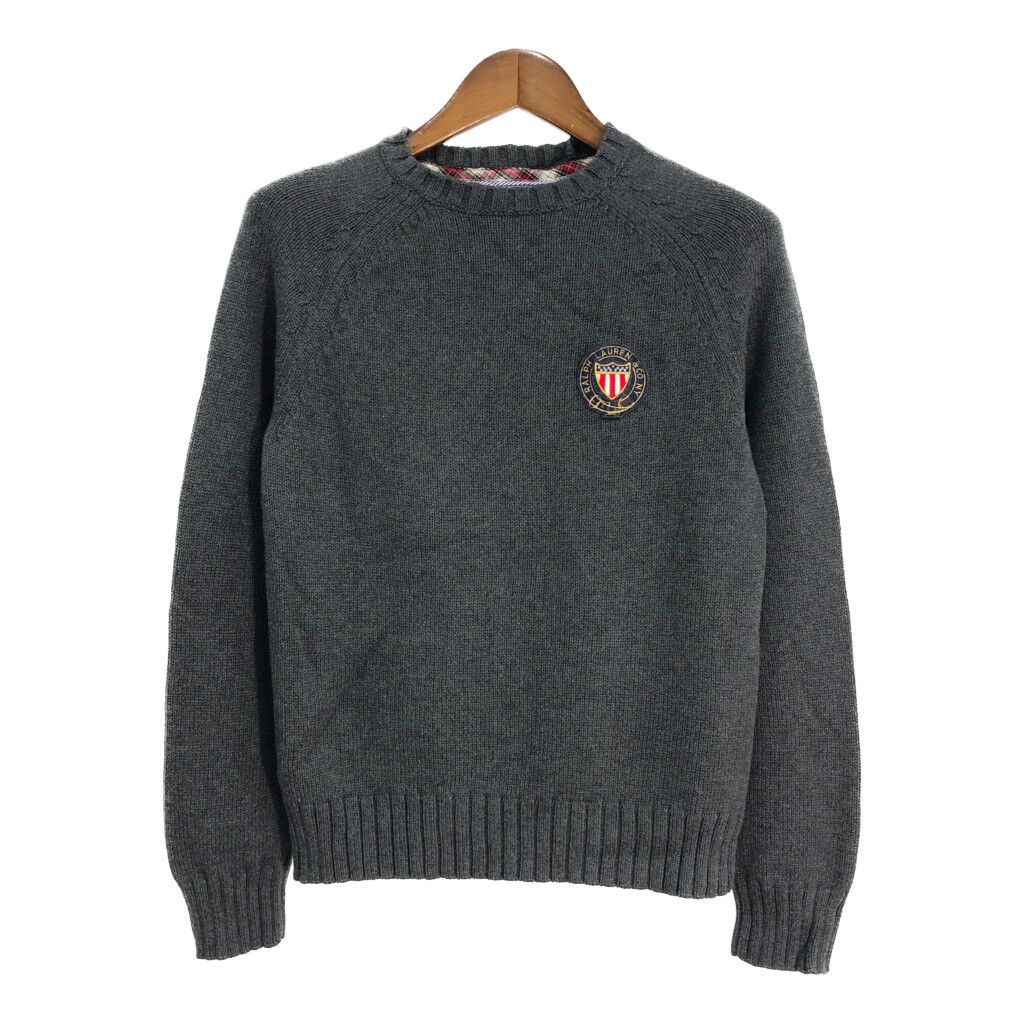 POLO JEANS ポロジーンズ コットン ニット セーター ラルフローレン グレー (メンズ M) 中古 古着 S4214