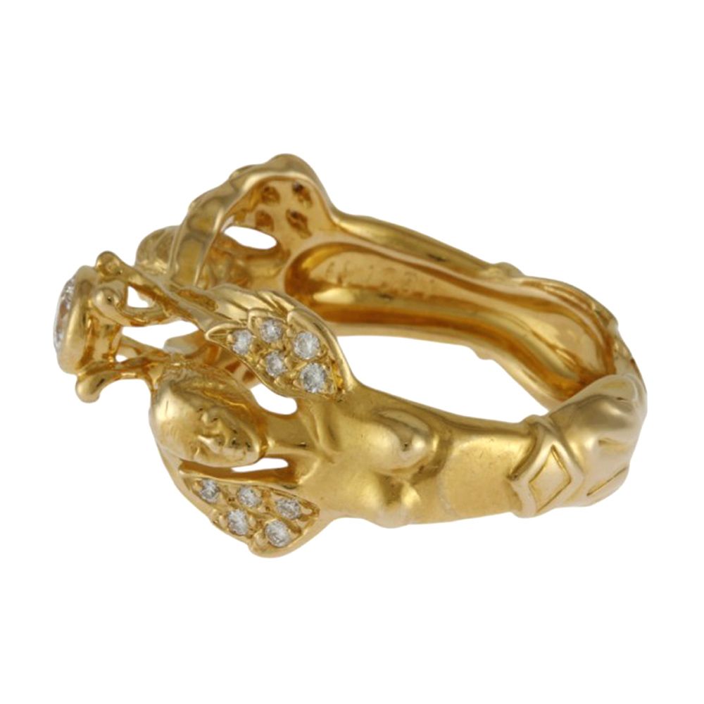 カレライカレラ Carrera y Carrera リング K18YG ルビー ダイヤモンド