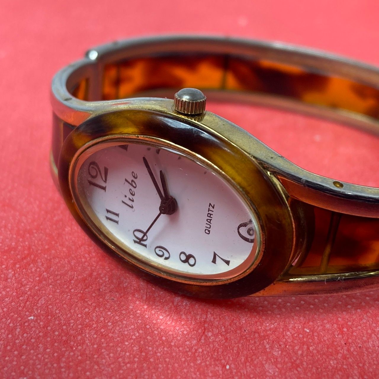 【liebe】 QUARTZ レディース腕時計 アナログ 3針 バッテリー交換済 動作確認済【中古】