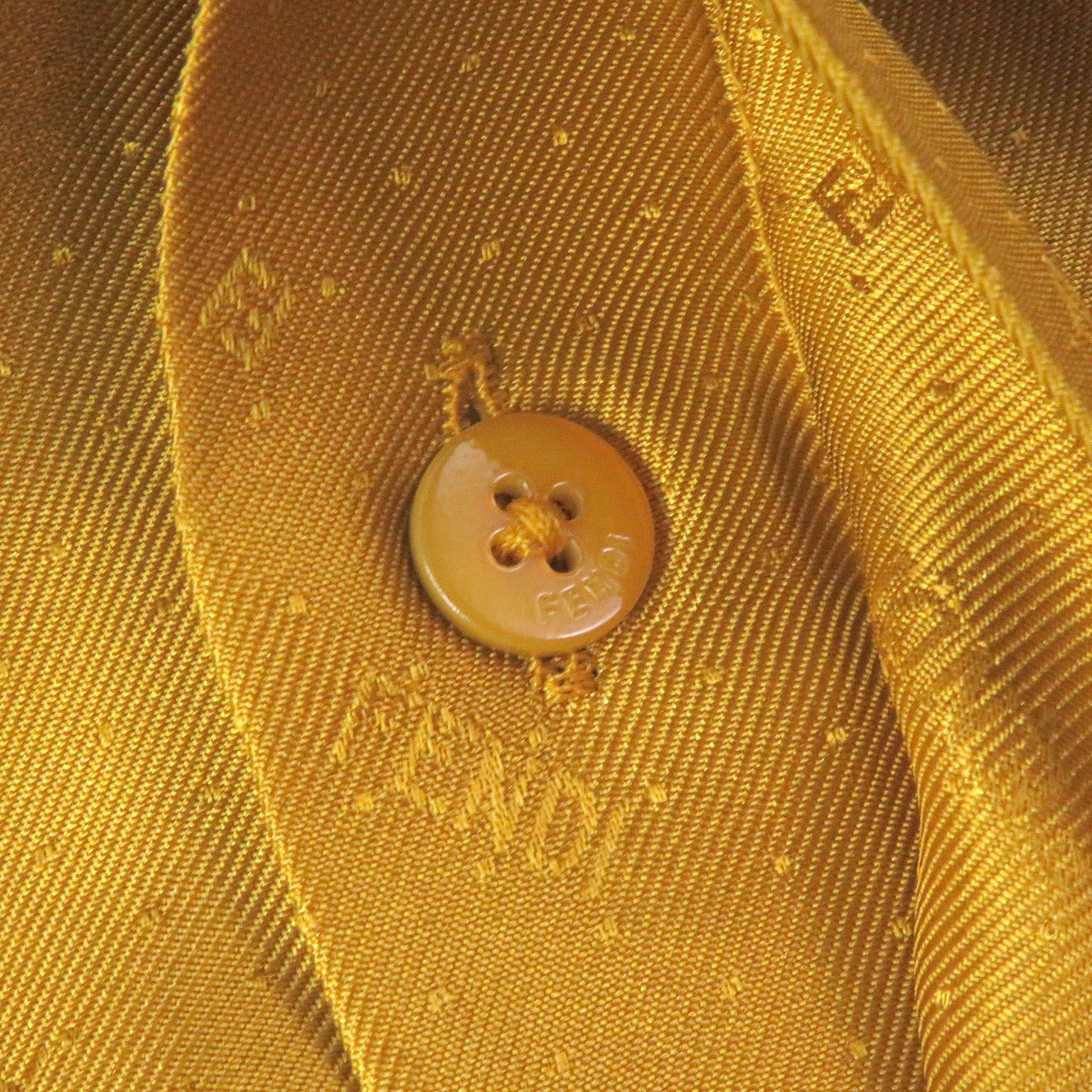 極美品□FENDI フェンディ 2021年製 FS0808 シルク100％ ロゴ総柄