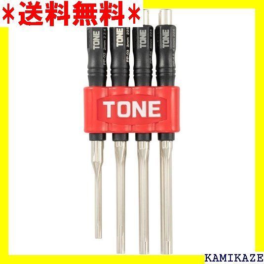 ☆便利 トネ TONE ピンポンチセット ホルダー付 PP800P レッド 内容8点