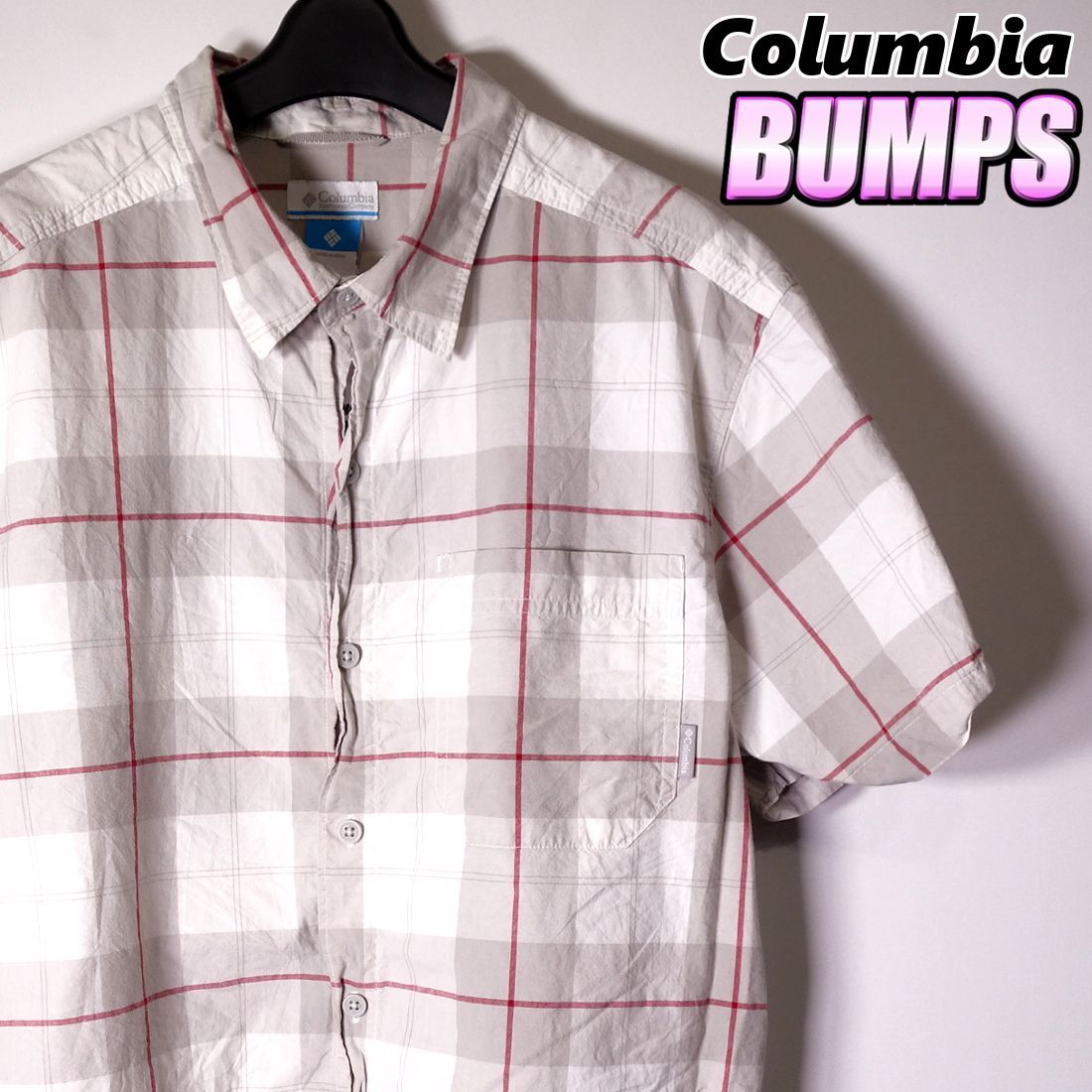 リバーシブルタイプ コロンビア Columbia チェックシャツ 半袖シャツ