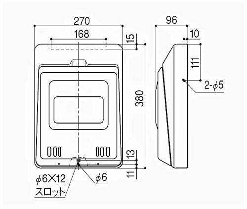 シブタニ 郵便受箱 ブラウン ドアポスト 縦380×横270×高さ96mm DP-68N