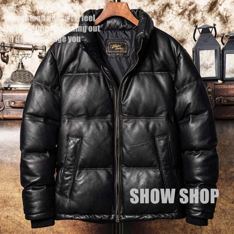 ポールスミス】【Lサイズ】【レザーダウンジャケット】【ブラック】羊