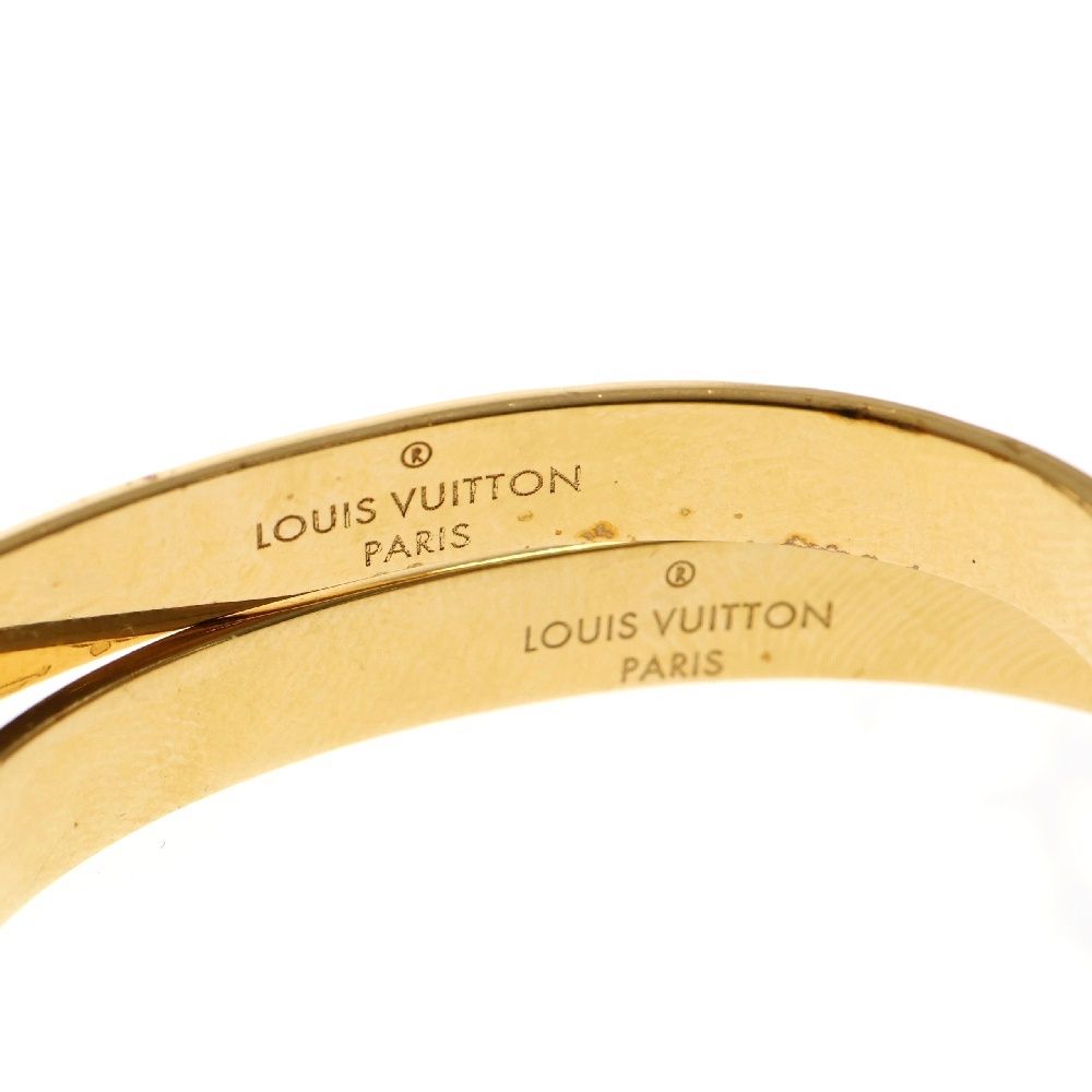 LOUIS VUITTON (ルイヴィトン) ナノグラムフープピアス ゴールド