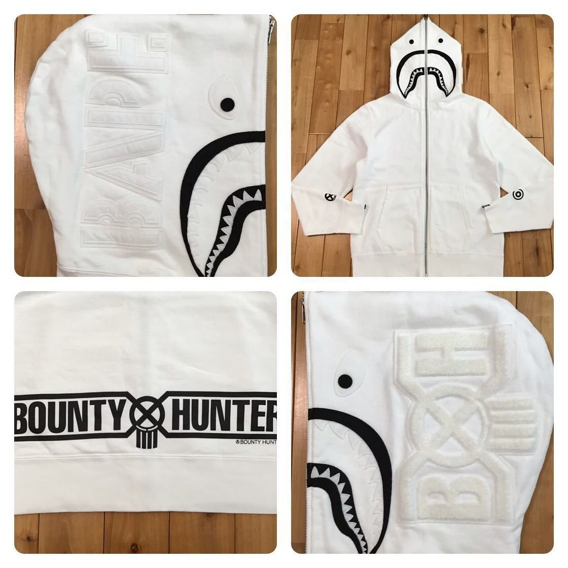 BOUNTY HUNTER × BAPE mad shark full zip hoodie Mサイズ シャーク