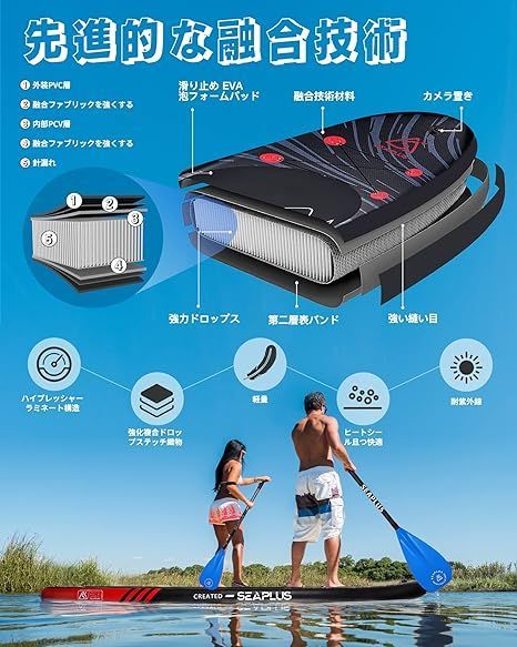 【手渡し可】★SEAPLUS★SUP★インフレータブルサップボード×2セット★ Amazon | SEAPLUS SUPインフレータブル スタンドアップパドルボード