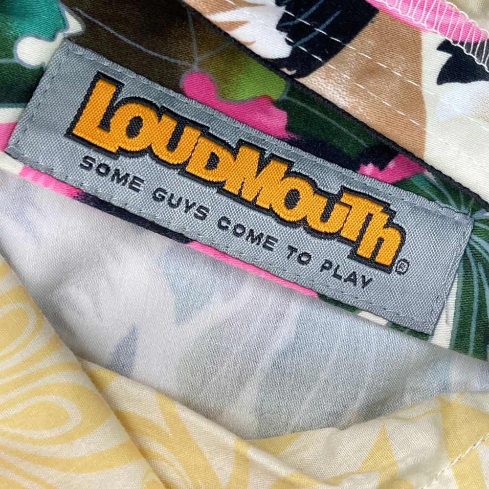 サイズ：32×32L LOUD MOUTH ラウドマウス  ストレッチパンツ フラミンゴ総柄 ベージュ系 [240101455073] ゴルフウェア メンズ ストスト サイズ：32×32L LOUD MOUTH ラウドマウス ストレッチパンツ