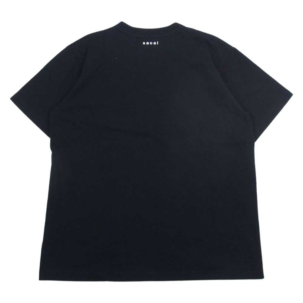 未使用　サカイ　sacai プリント　ロゴ　Tシャツ　ブラック sacai(サカイ) プリントTシャツ 22-0399S ブラック サイズ 1