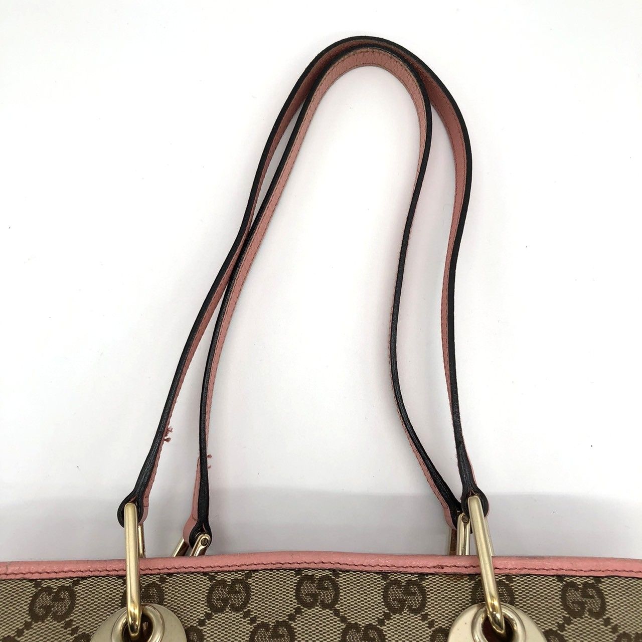 GUCCI グッチ 120840トートバッグ ベージュ/ピンク GGキャンバス 