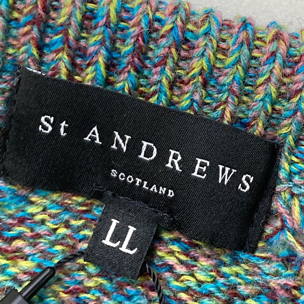 サイズ：LL ST ANDREWS セントアンドリュース 042-1170201 ウール ニット セーター  グリーン系 [240101484214] ゴルフウェア メンズ ストスト サイズ：LL ST ANDREWS セントアンドリュース 042-1170201