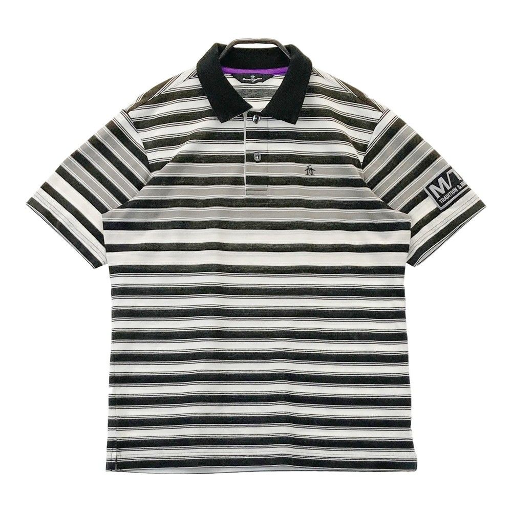 サイズ：M MUNSING WEAR マンシングウェア 半袖ポロシャツ ボーダー柄