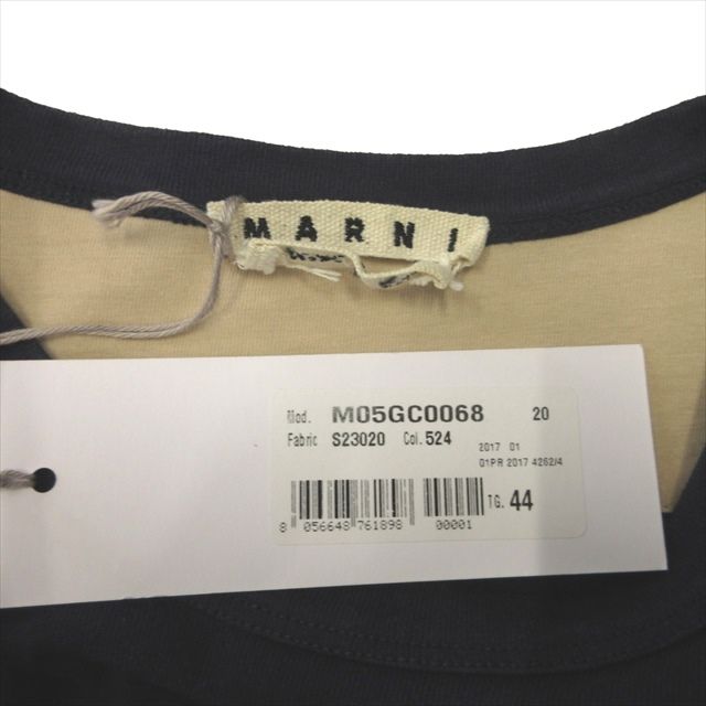 17ss マルニ MARNI 前下がり Tシャツ カットソー 無地 クルー