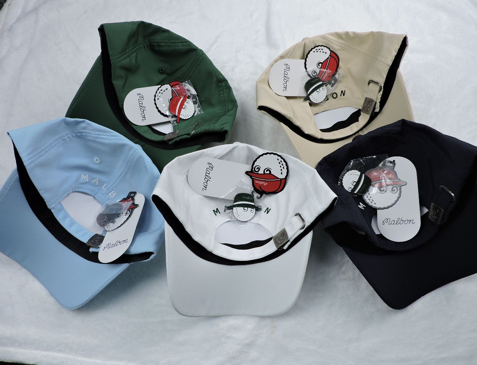 ベージュ】MALBON GOLF 春夏 ゴルフキャップ マーカー付 - メルカリ