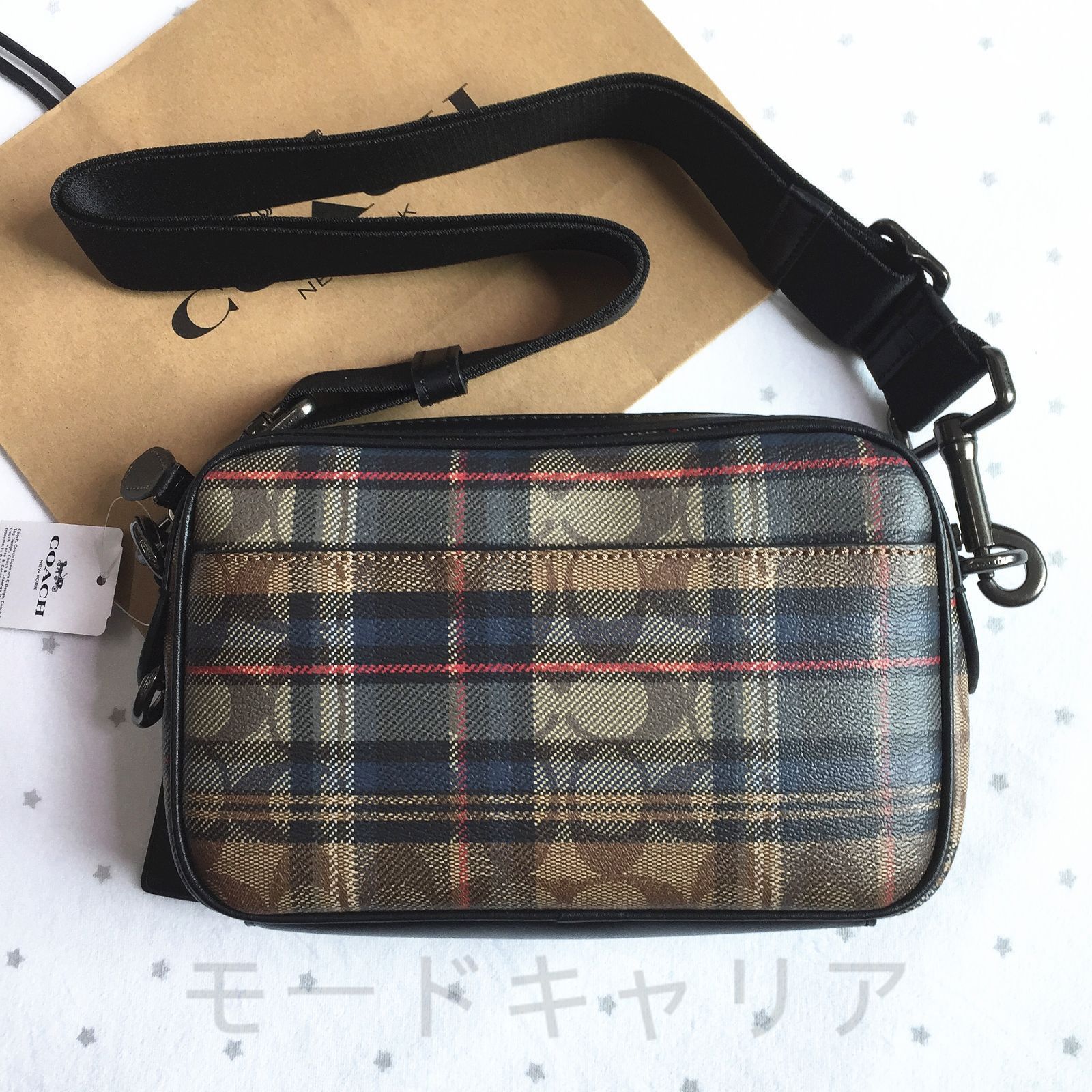 COACH（コーチ）チェック柄 ショルダーバッグ/クロスボディバッグ 保存袋付属 新品未使用 F83024 - メルカリ