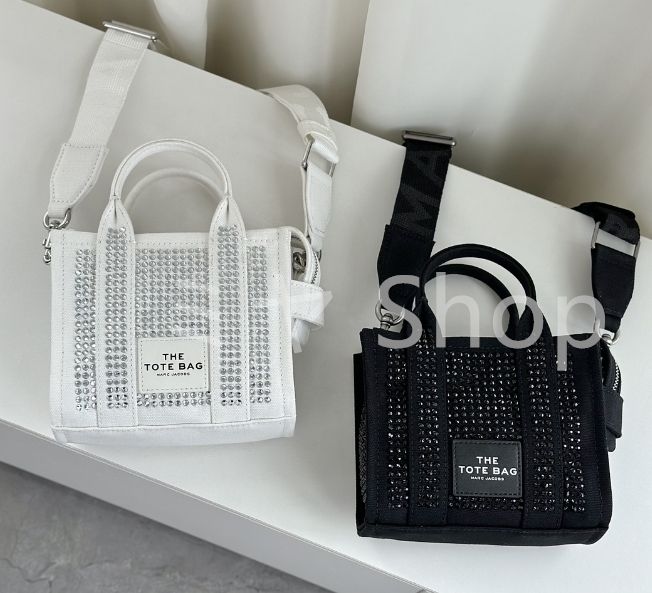 【未使用級】マークジェイコブス クリスタルデニムトート ハンドバッグ 2way MARC JACOBS マークジェイコブス ザ デニム トート トートバッグ