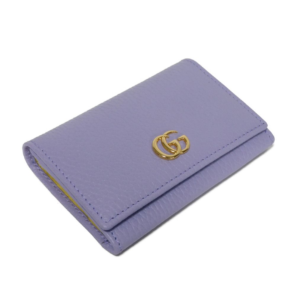 GUCCI　ケース　紫 GUCCI グッチ ダブルG バイカラー カードホルダー 現行 パステル