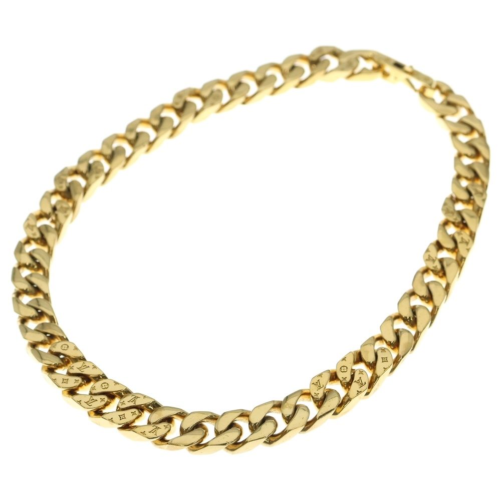 LOUIS VUITTON ルイヴィトン コリエ チェーンリンクス モノグラム チェーンネックレス ゴールド M00304