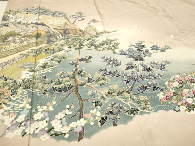 平和屋着物○京加賀友禅 松本健一 訪問着 童子遊び 正絹 逸品 DAAR0259yyy