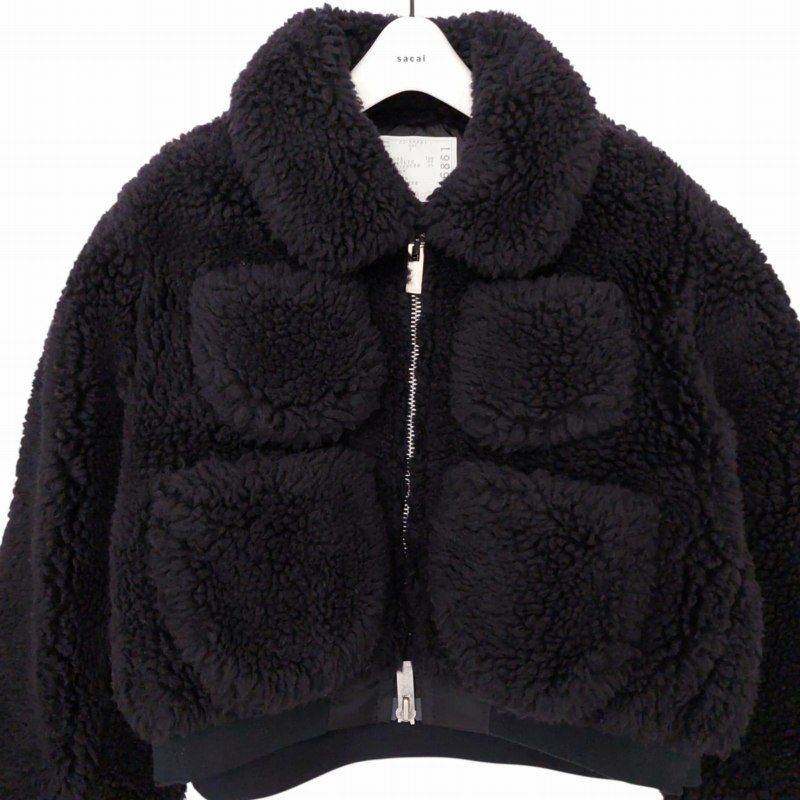 sacai Faux Shearling アウター　2 ブルゾン　コート sacai] Faux Shearling x Nylon Twill Blouson – MaW SAPPORO