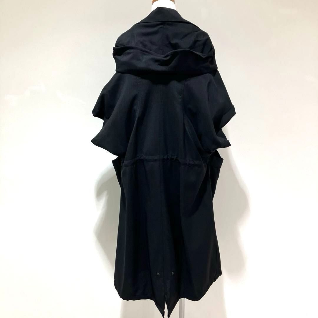 JM-O018 ジュンヤワタナベ コムデギャルソン JUNYA WATANABE COMME des GARCONS ウールモヘヤ モッズコート風ワンピース  黒 XSサイズ 2024年S/S - メルカリ