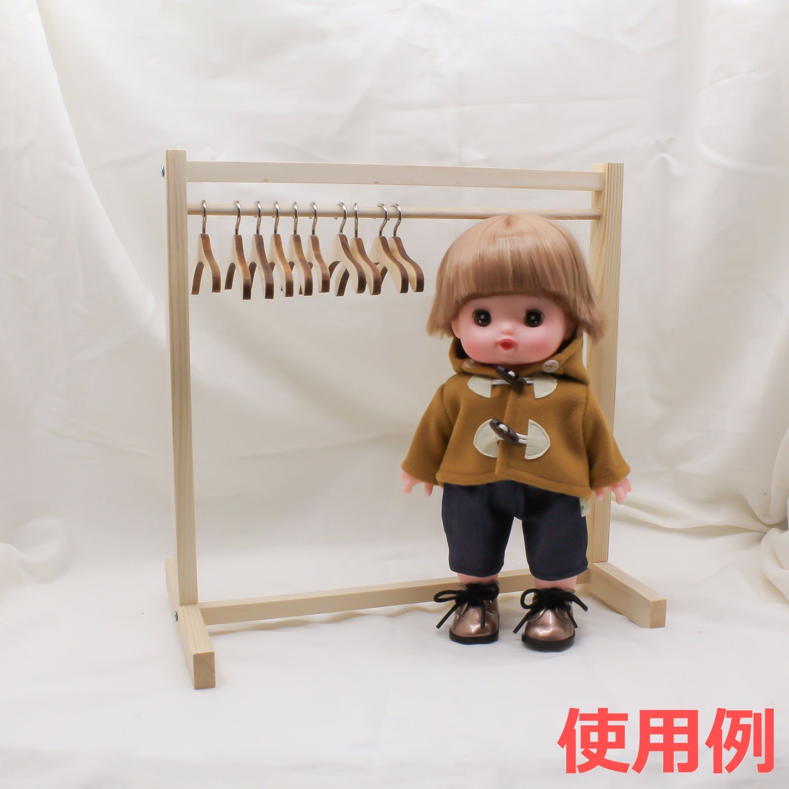 お人形用 メルちゃん服 10本セット ハンガー 木製 かわいい ドールハンガー Belle. Select Shop メルカリ