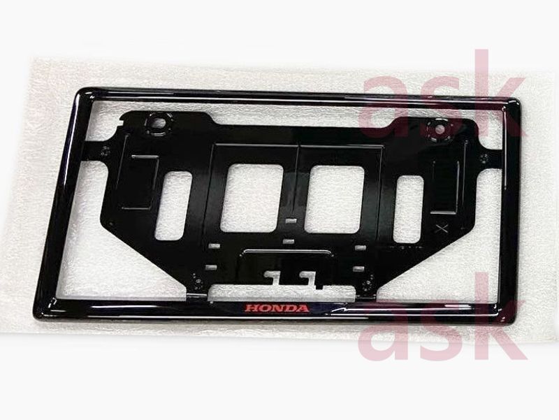 HONDA シビック アクティ アコード N-BOX オデッセイ他用 フロント ナンバープレート ライセンス フレーム ベルリナブラック ホンダ 純正部品