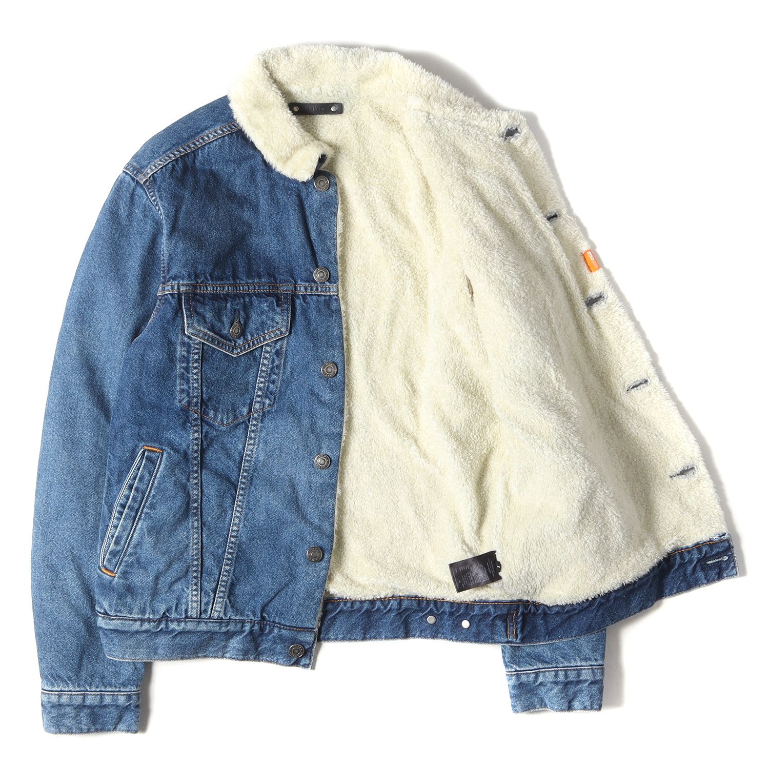 MINEDENIM マインデニム ジャケット サイズ:1 20AW WIND AND SEA ウィンダンシー ウォッシュ加工 デニム ボア ランチジャケット  Denim Boa GJKT インディゴ 日本製 アウター ブルゾン コラボ【メンズ】 - メルカリ