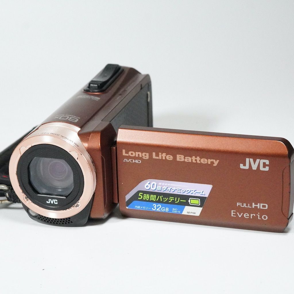 JVC GZ-F100-T ブラウン JVC Victor Everio GZ-F100-T ブラウン 動作OK 返金保証 /1991
