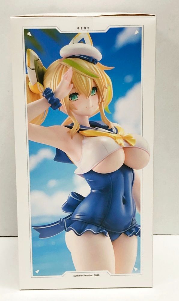 [未開封品] PSO2 涼風のジェネ サマーバージョン フィギュア PSO2 es」よりセーラー風スク水に身を包んだ「涼風のジェネ」と
