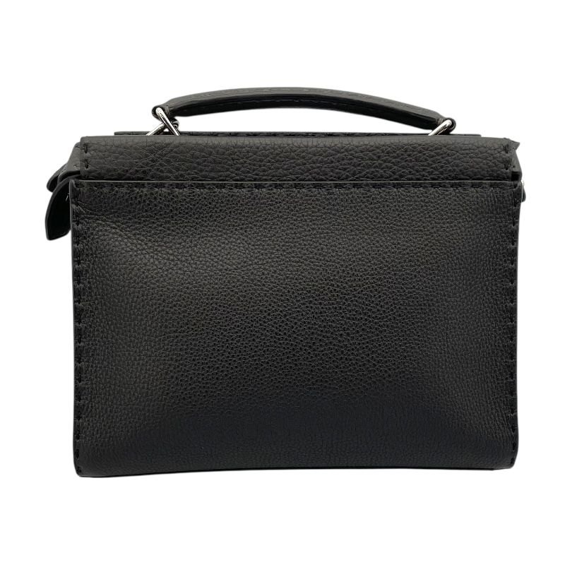 フェンディ FENDI ピーカブーフィットFFスタンプ 7VA422 ブラック レザー メンズ ハンドバッグ