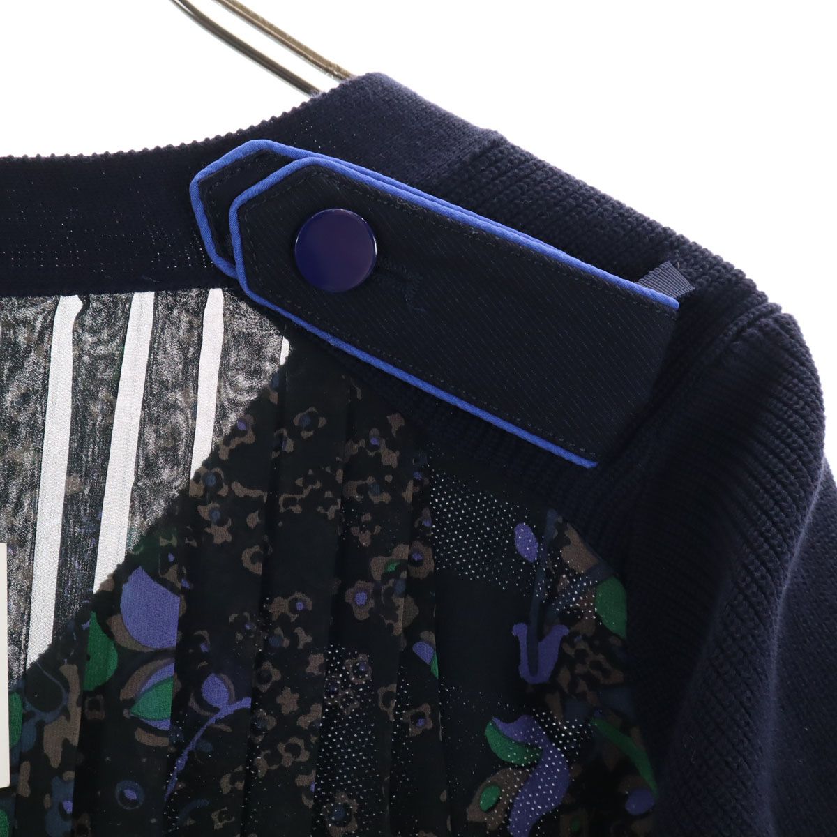 未使用 Sacai サカイ 半袖 ニット 1 ネイビー系 レディース 未使用 Sacai サカイ 半袖 ニット 1 ネイビー系 レディース 古着