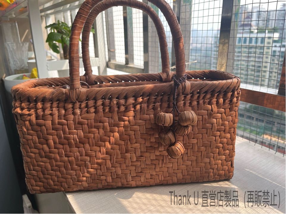 高品質 手編みカゴ