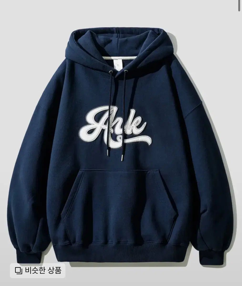 XL ) ゼマイト 弧 ローリング オーバーサイズ フード付きTシャツ ネイビー