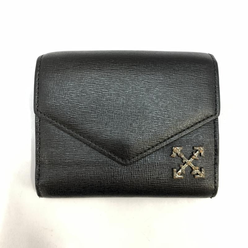 OFF-WHITE SCULPTURE レザーウォレット ブラック オフホワイト 92 240092306827