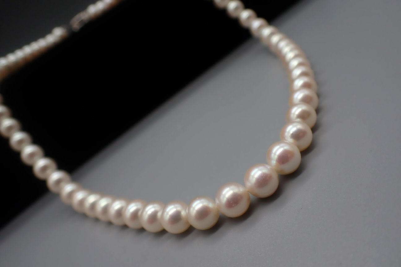 最高品質　あこや真珠ピンクホワイト　ネックレス　43ｃｍ素材証明付-2
