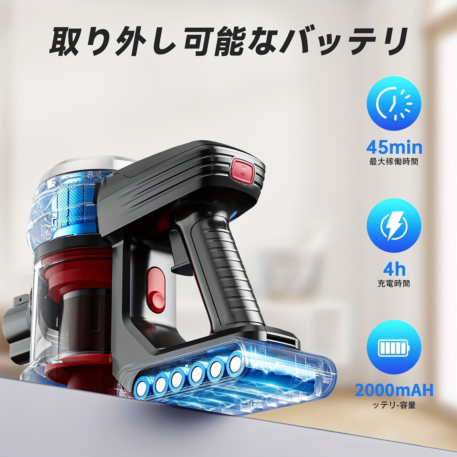XINSHE A7 充電式コードレスハンドヘルド掃除機、家庭必需品