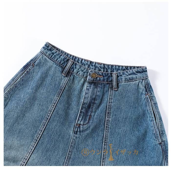 デニムパンツ イージーパンツ レディース ワイドパンツ ガウチョ