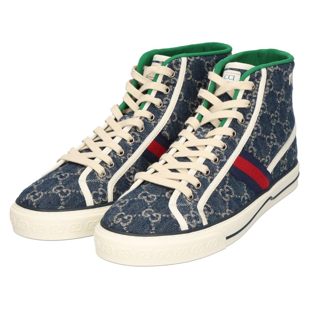 GUCCI デニムスニーカー テニス1977 ⭐︎美品⭐︎ GUCCI テニス1977 デニム スニーカー メンズ6 グッチ 美品