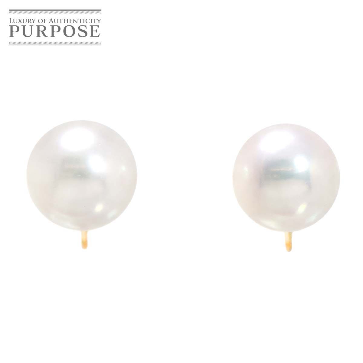 アコヤ真珠 8.5mm K18 YG ピアス イエローゴールド 750 パール Pearl Earrings Pierced 90261893
