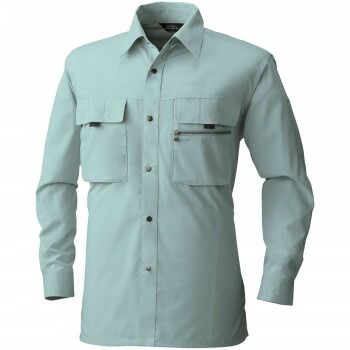 桑和 485 長袖シャツ Mサイズ モスグリーン(107) - メルカリ