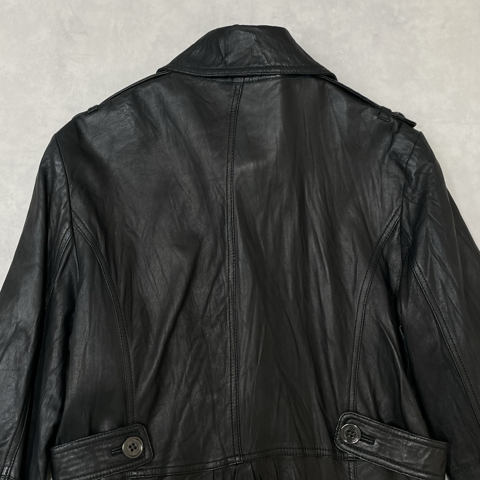 【美品】 バーバリー ロンドン ライダース ジャケット ラム レザー 羊革 38 BURBERRY LONDON バーバリーロンドン ダブルライダースジャケット