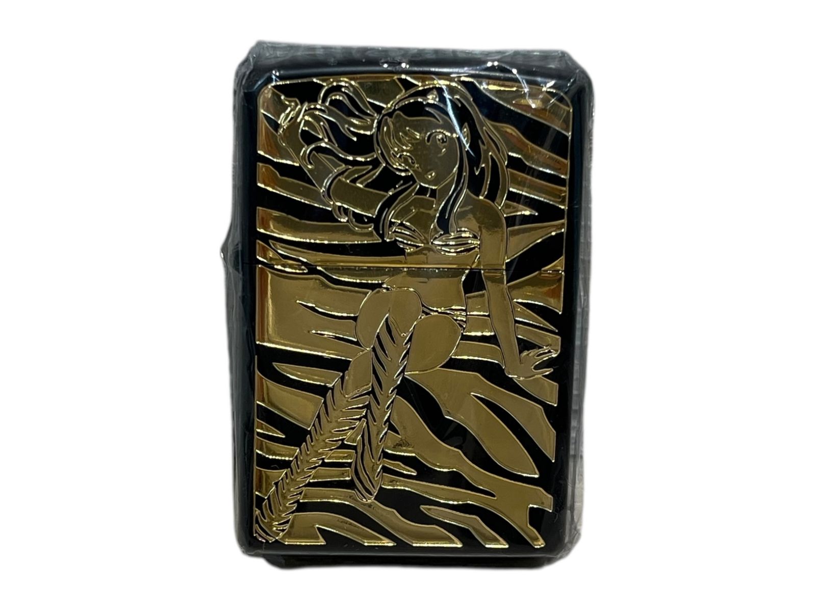 zippo ジッポー 2025年製 うる星やつら ラム 両面加工 オイルライター ブラック×ゴールド 雑貨|065