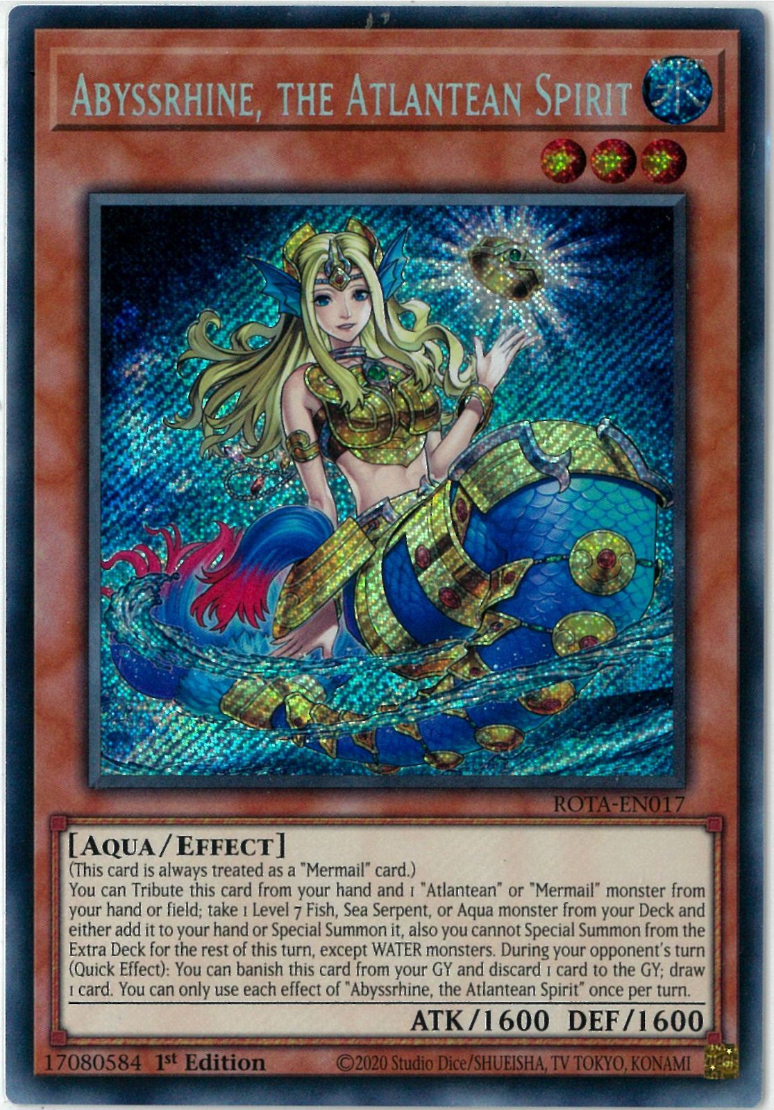 遊戯王/英語版/北米版/海皇精 アビスライン/Abyssrhine, the Atlantean 